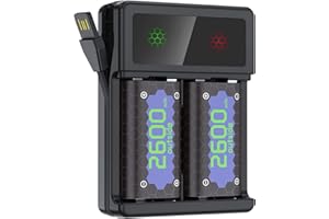 TUNROP Rechargeable Battery Pack for Xbox One/Xbox Series X|S, 2 X 2600mAh Xbox one Controller Battery Pack, High Capacity Rechargeable Batteries with Charger for Xbox One/One S/One X