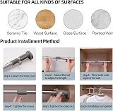Hershii Expandable Window Shower Curtain Tension Rod Oval Head 25.4mm view 5