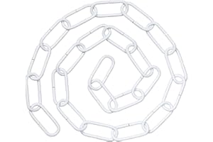 Aspen Creative 21120-01-1A, Steel 3 Feet Heavy Duty Chain For Hanging Lighting Fixture/Swag Light/Plants In Matte White, 10 Gauge