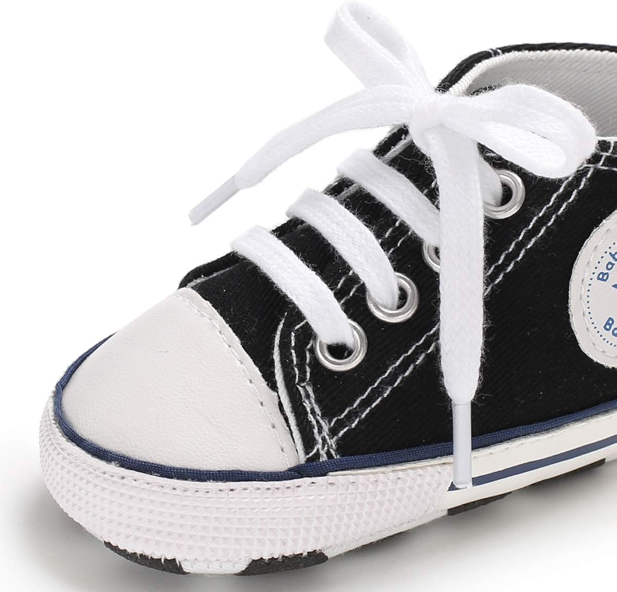  | Tutoo Unisex Baby Boys Girls Star High Top Sneaker Soft Anti-Slip Sole Newborn Infant First Walkers Canvas Denim Shoes | Sneakers