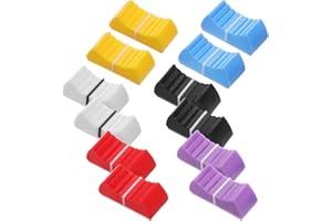 Healeved 12pcs Fader Slider Replacement Caps Flat Knob for Potentiometer Mixer Appliance