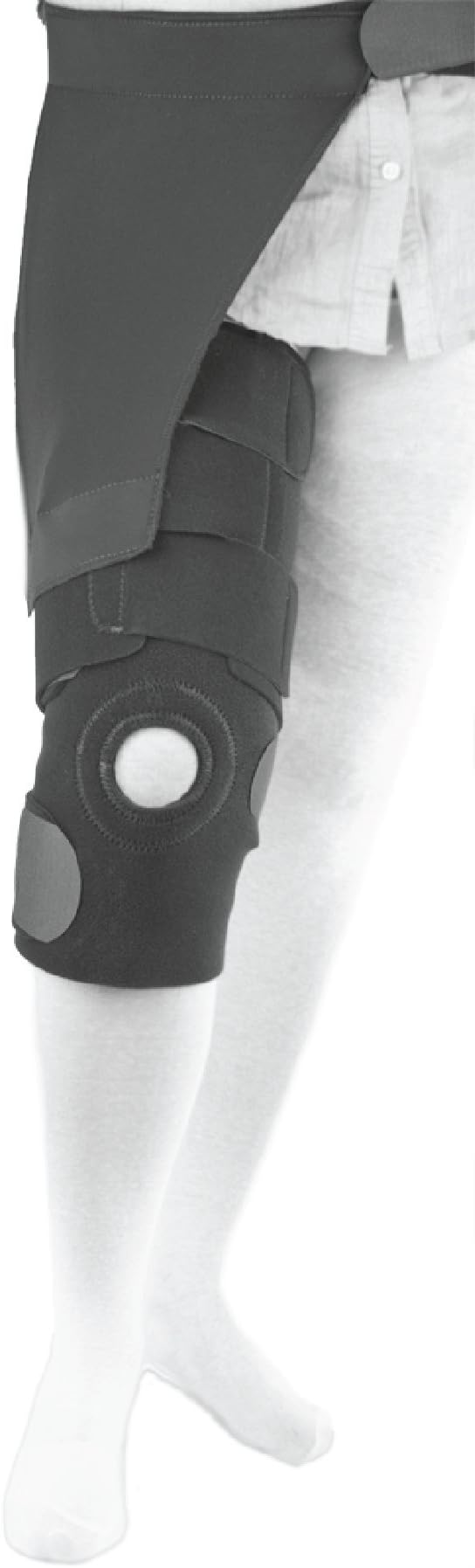 30-40 Mmhg Compreflex Thigh Component W/Hip & Knee Attachment; Med Long;Right; Black SIGVARIS