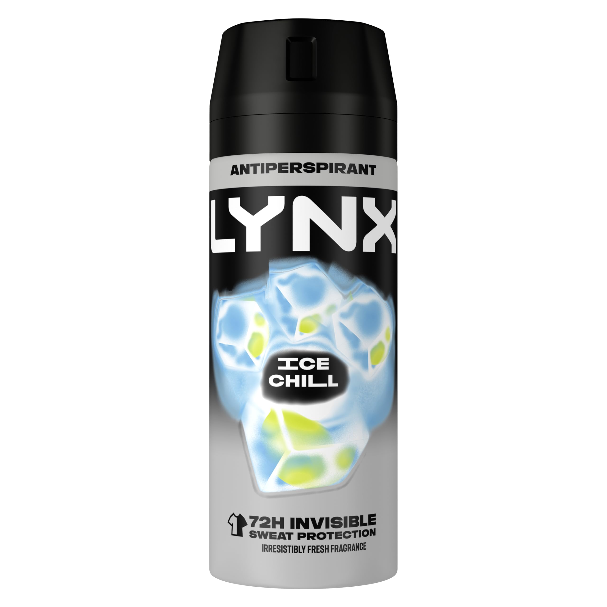 Lynx Men Ice Chill Deodorant Body Spray Antiperspirant with ProScent technology and an iced mint & lemon scent for 72 hours protection against odour and wetness 150 ml, Pack of 6