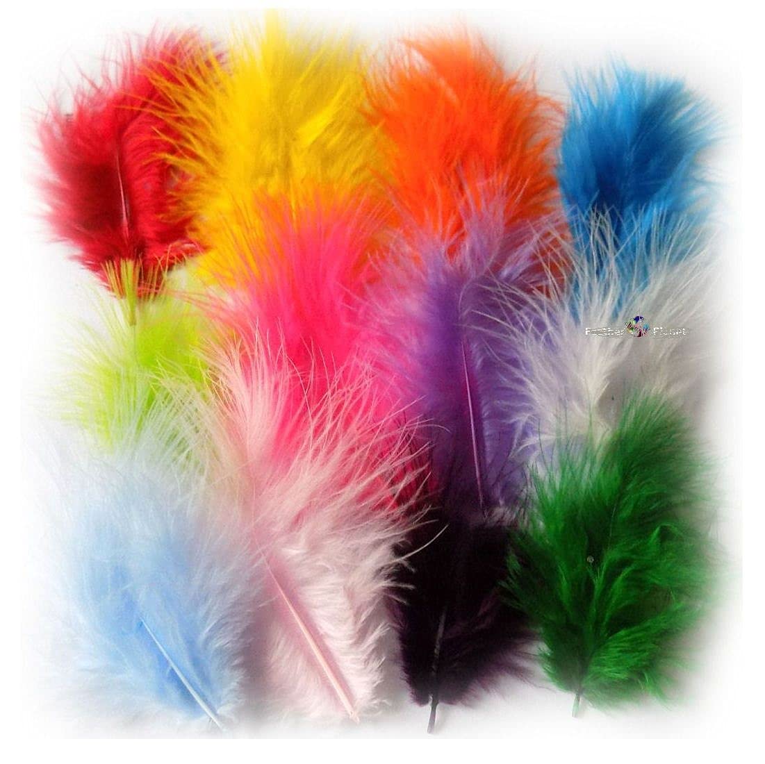 Marabou Feathers Assorted Small Brights x 30 Craft Pack, Crafts, Sewing, Cakes and More