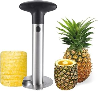 cmxing Ananas Corer und Slicer, Einfaches Küchenwerkzeug,Ananasschneider aus Edelstahl,Verbesserte Version Kitchen Pineapple Corer Remover Wedger Dicer Tool