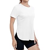 MIER Womens UPF 50+ Sun Protection Workout Tops Short Sleeve UV SPF T-Shirts for Athletic Gym Exercise Yoga, Dry Fit