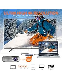 USB C Hub, CORNMI 6 en 1 tipo C adaptador con Ethernet, 4K USB C a HDMI, 2 puertos USB 3.0, carga PD, lector de tarjetas SD TF, portátil para Mac Pro y otros portátiles tipo C (plateado)