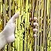 AMAZECO 2 Pack Foil Fringe Curtain Gold Metallic Photo Booth Tinsel Backdrop Door Curtains for Birthday Bachelorette Parties Weddings Christmas and New Years Eve Party Decorations.