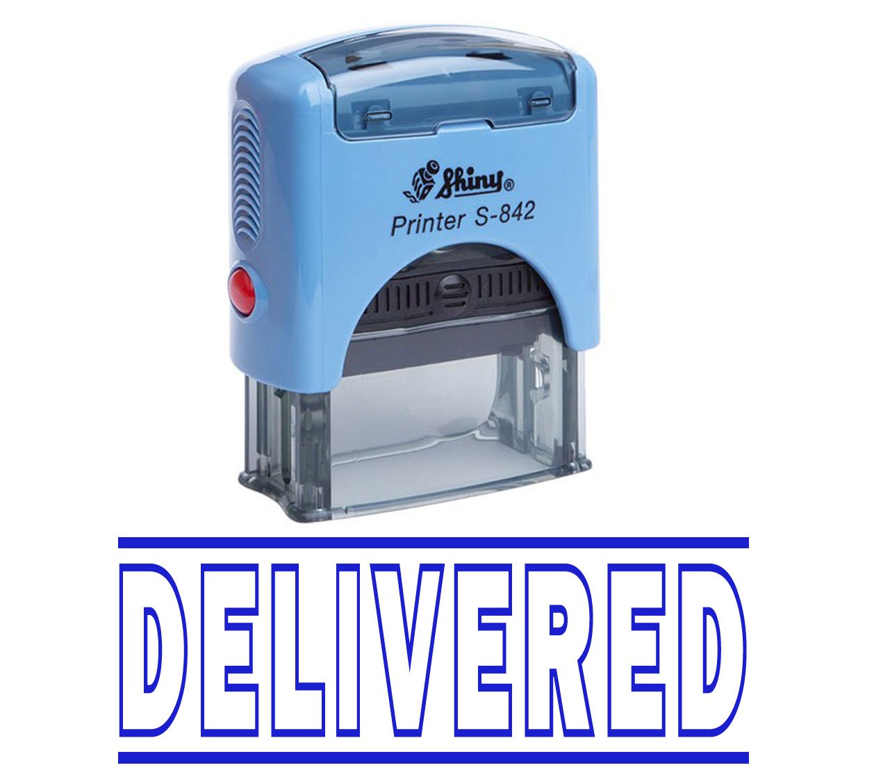 Delivered Self Inking Rubber Stamp Custom Shiny Office Stationary Stamp