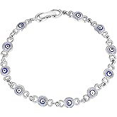Esbbela White Gold Tennis Bracelet for Women Color Cubic Zirconias Artificial Diamond Tenni Bracelet Heart Teardrop 7.5 inches