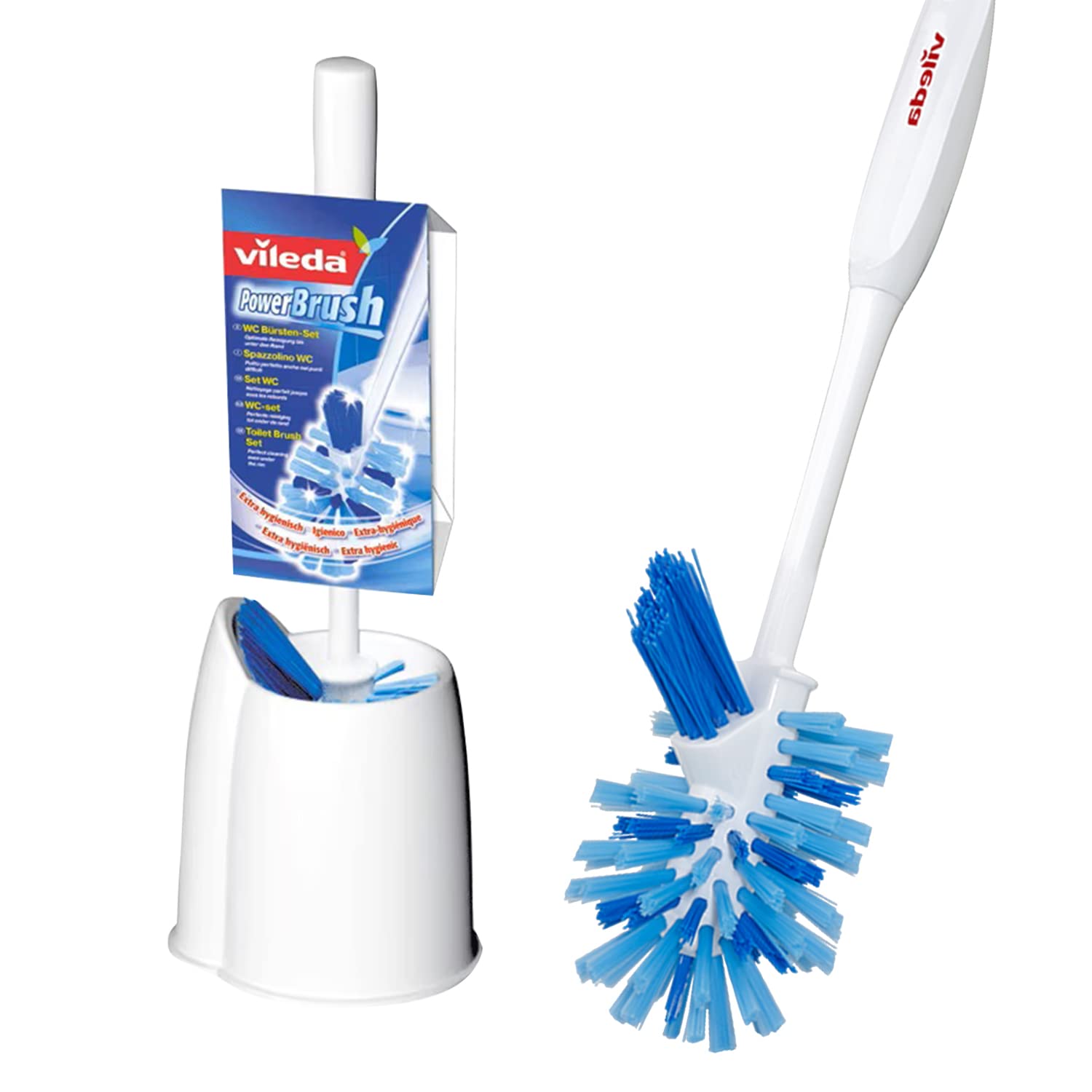 Vileda 02948 PowerBrush Toilet Brush Set