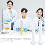 GIAK 50ml 100ml Plastic Graduated Cylinder Set with Cleaning Brush Lab Kitchen view 4