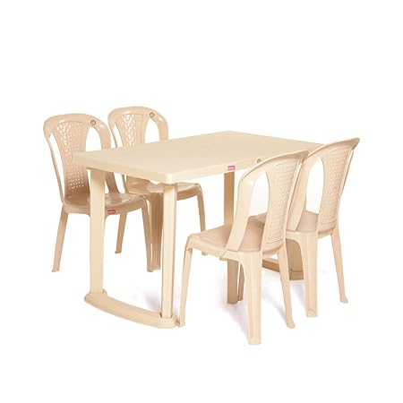 Vermora 1 + 4 Dinning Table Set Relish (Beige)