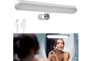 Benreom Wireless Vanity Lights for Mirror, Rechargeable Battery Operated Mirror Lights, Adjustable Color Brightness & Angle Makeup Light, Cordless Lights for Mirror, for Makeup Vanity Bathroom Mirror