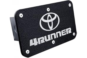 Au-TOMOTIVE GOLD Dual Logo Trailer Hitch Plug for Toyota 4Runner (Matte Black)