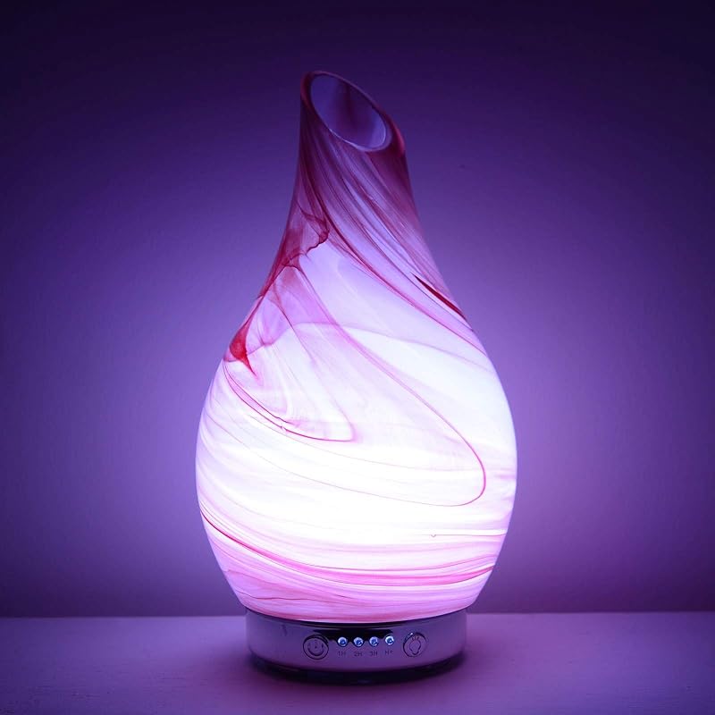 The Leonardo Collection Pink Marble Humidifier Diffuser Colour Changing LED