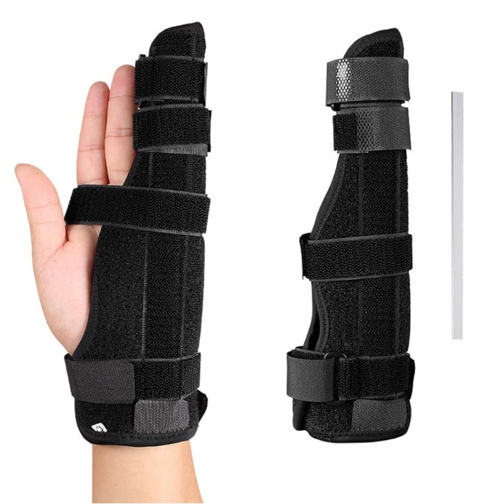 DZOZO Boxer Finger Splint Adjustable Fracture Splint Metacarpal Finger Splint Hand Brace Finger Wrist Orthotic Finger Brace Finger Splint Support with Built-in Aluminium Bar Pinky Finger Splint