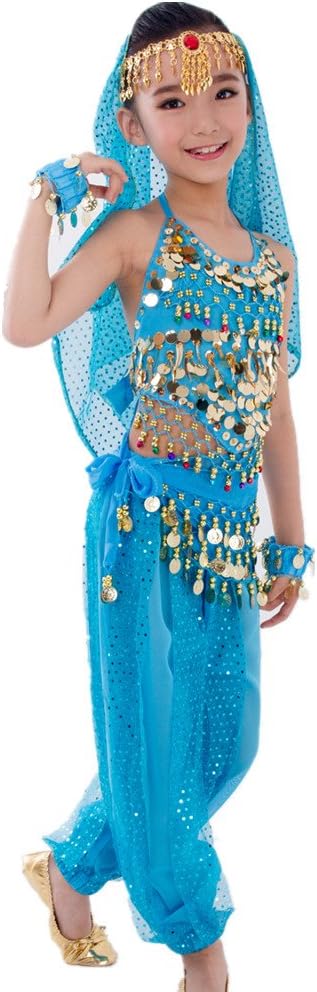 WILLLIN Handmade Children Belly Dance Costumes Kids Dancing Girls Bollywood Performance Cloth