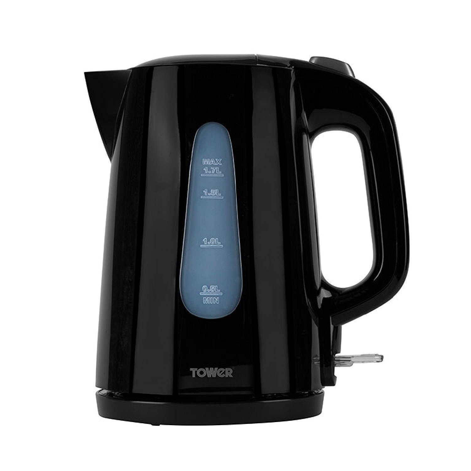 Tower T10014 Elements Rapid Boil Jug Kettle with Boil Dry Protection, Automatic Shut Off, Removable Washable Filter, 3000 W, 1.7 Litre, Black
