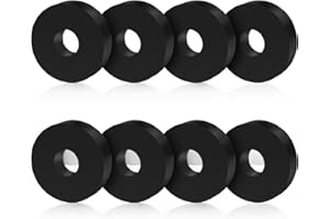 KEPYDRMTF 8PCS Rubber Isolation Pads, 1.5 Inch OD 0.5 Inch ID 0.4'' Thick Rubber Washers Thick Mechanical Vibration Damping Pads Anti Vibration Isolation Isolator Washer