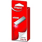 Maped - Premium Standard 26/6 Staples x5000 - Metal Construction - Easy Loading Strips - Pack of 5000 Staples