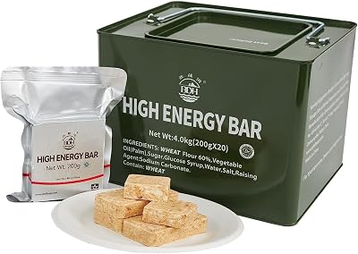 BDH Emergency Food Rations 18400 Calorie Survival Bars 20 Pack Tin Box