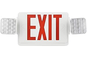 SPECTSUN LIGHTING SPECTSUN1 PACK Exit Sign with Emergency Light,Emergency Exit Lights with Battery Backup - 1 Pack, Exit Emergency Light Combo/Exit Sign with Emergency Light/Emergency Exit Light/Emergency Led Light