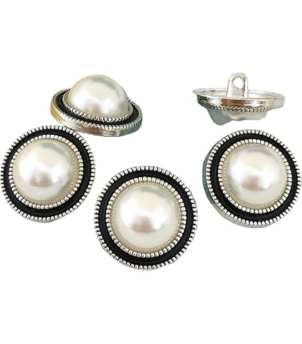 10 Pcs Small Metal Buttons - 15mm Pearl Style Decorative Buttons For DIY Sewing & Crafts - View #10