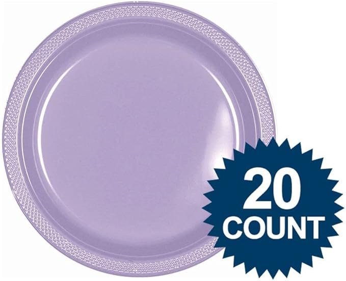 Lavender Plastic Plates 7" Party Supply 200 Ct Toys