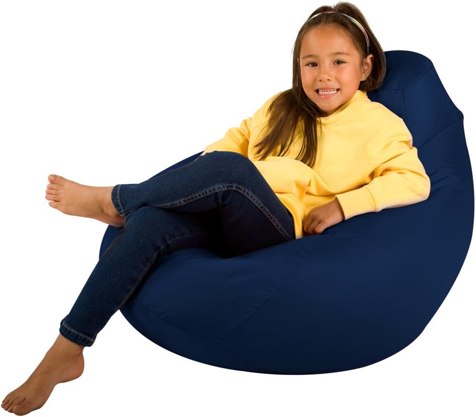 Bean Bag Bazaar Dalton Kids Bean Bag, Navy, Water Resistant - Image 3