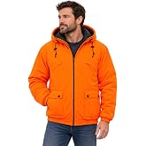 TrailCrest Men's Blaze Orange Camo Insulated Waterproof Tanker Jacket | Stay warm, dry and visible outdoors with blaze orange camo, waterproof protection and insulation built for cold conditions