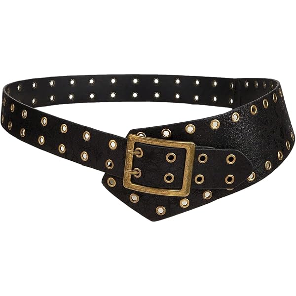 Punk PU Leather Studded Belt - Vintage Rave Cowgirl Waist Belt punk men women belt western studded pu leather - Temu  main image 4
