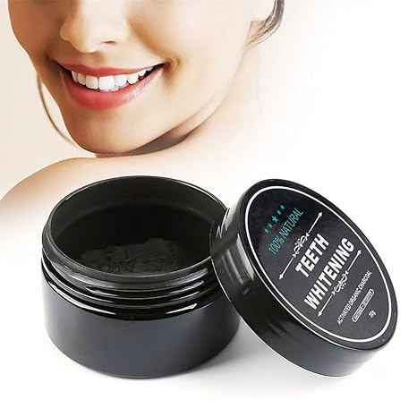 Mimiga Natürliches Aktivkohle Pulver Zähne Zahnweiß Pulver Zahnaufhellung Holzkohle-Zahnweiß-Pulver Natürliche Bambuskohle-Za