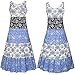 CoCo Fashion Women's Summer Floral Print Flowy Maxi Boho Bohemian Dress