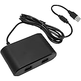 ASHATA for N64 Controller Adapter for PC, Game Controller Converter Two for N64 Controllers to for or PC Supports for Home for Turbo 2 in 1 Gamepad Adapter