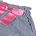 FEITONG Girls Lace T-Shirt+Stripe Shorts Set (Age:6-7Y) White