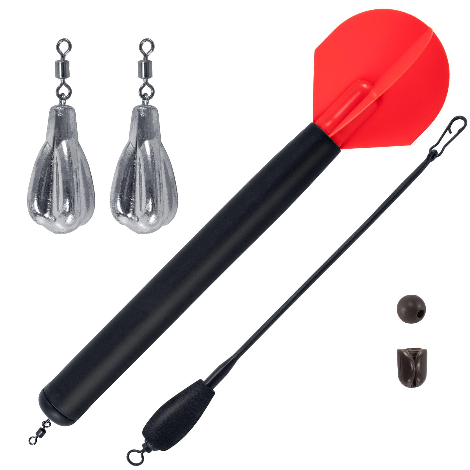 Alwonder Marker Float Kit with 80g Ledger and Marker Stem for Underwater Survey Highly Visible Carp Fishing Float Long Casting Vertical Buoy Easy to Use