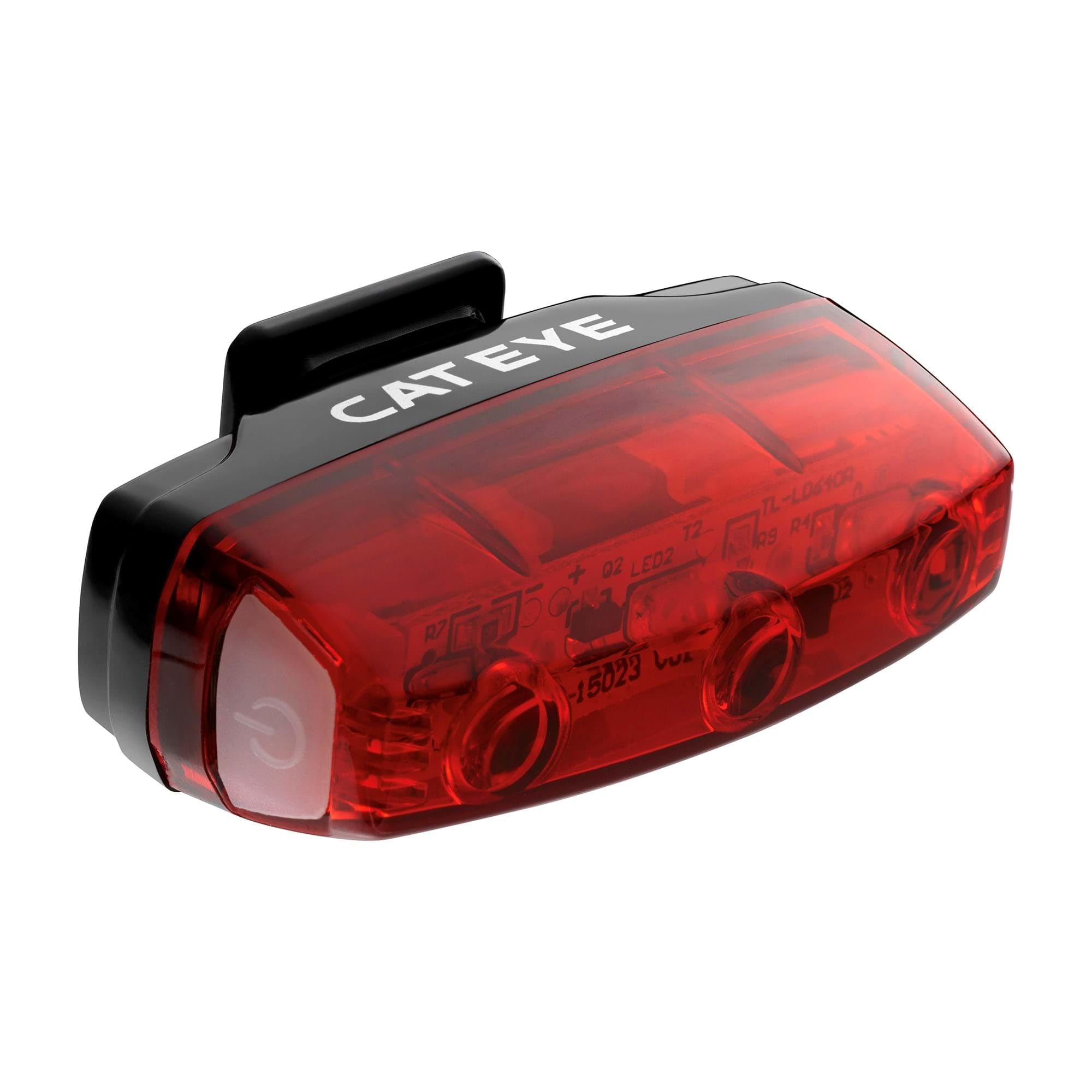 CatEye Rear Bike Light - Rapid Micro Compact 15 Lumen LED Bicycle Rear Light with Multiple Flash Modes | USB Rechargeable & Water-Resistant for Night Cycling Safety | Bike Accessories