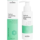 Stratia Velvet Cleansing Milk - Gentle Cream Face Cleanser, Moisturizing & Non-Foaming with Chamomile, Olive Oil & Aloe Vera, 4 Fl Oz
