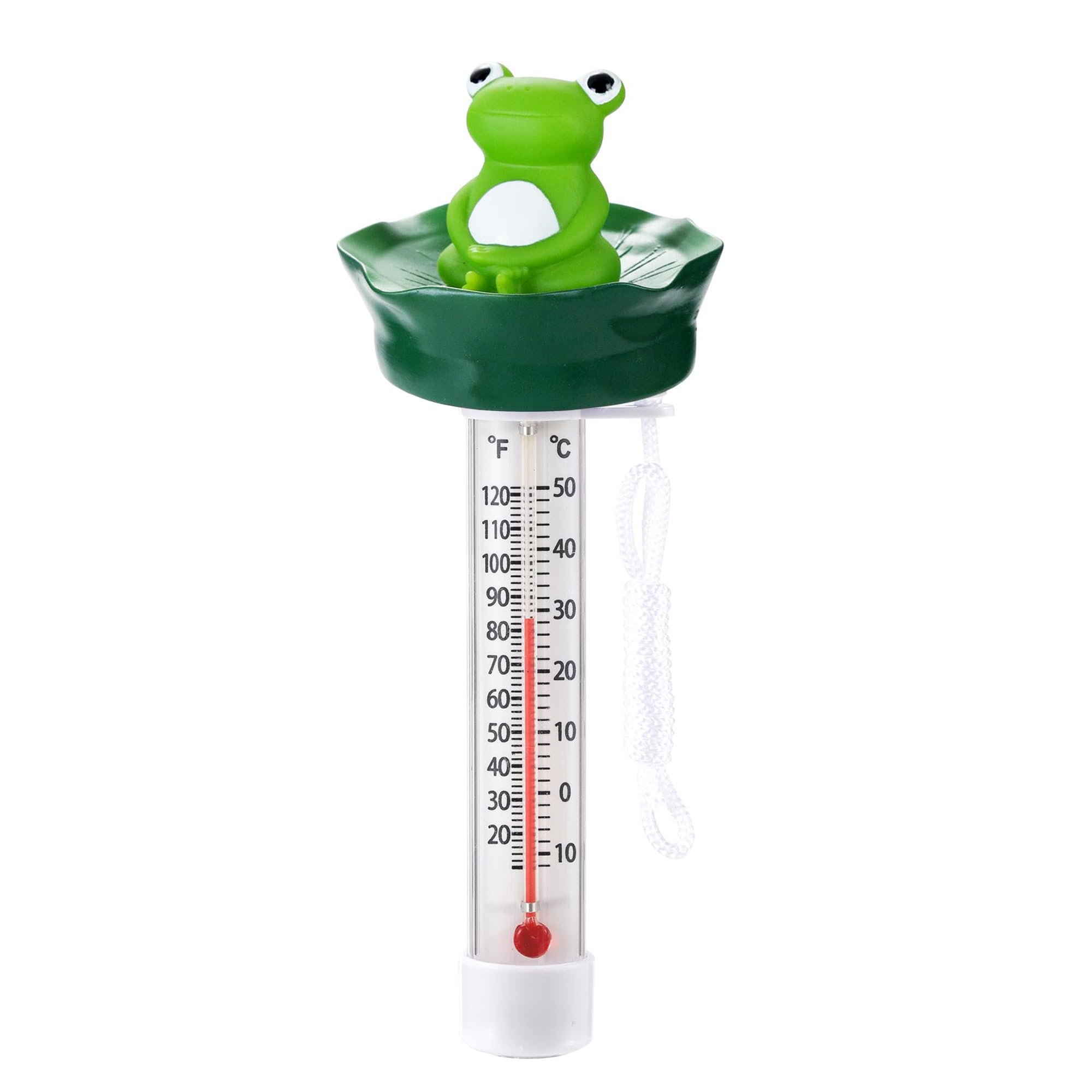INCETUE Pool Thermometer Floating, Cute Frog Water Thermometer with String for Ice Bath, Cold Water Temperature Gauge for Outdoor & Indoor Swimming Pools, Spa, Pond, Hot Tub, Wild Swimming