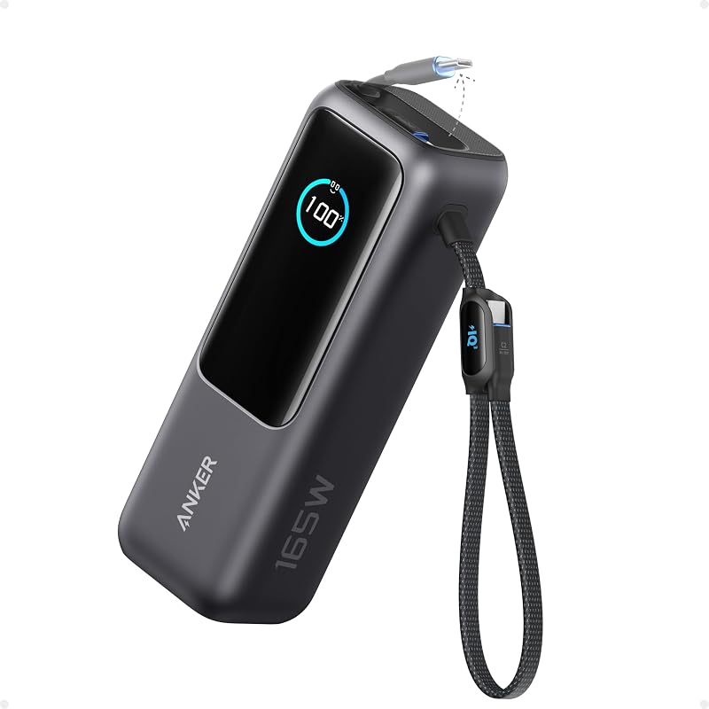 165W 25000mAh Laptop Powerbank mit 70cm ausziehbarem Kabel