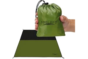 Frelaxy Pocket Picnic Blanket, Waterproof Sandproof Beach Mat, Compact Camping Tarp for Festivals, Hiking, Travel, Outdoor Re