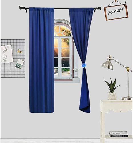 Amazon Com Duobao Chiffon Shower Curtain 2 Panels 59x84 Inch