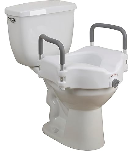 Raised Toilet Seat With Handles For Seniors, Stable - View #4
