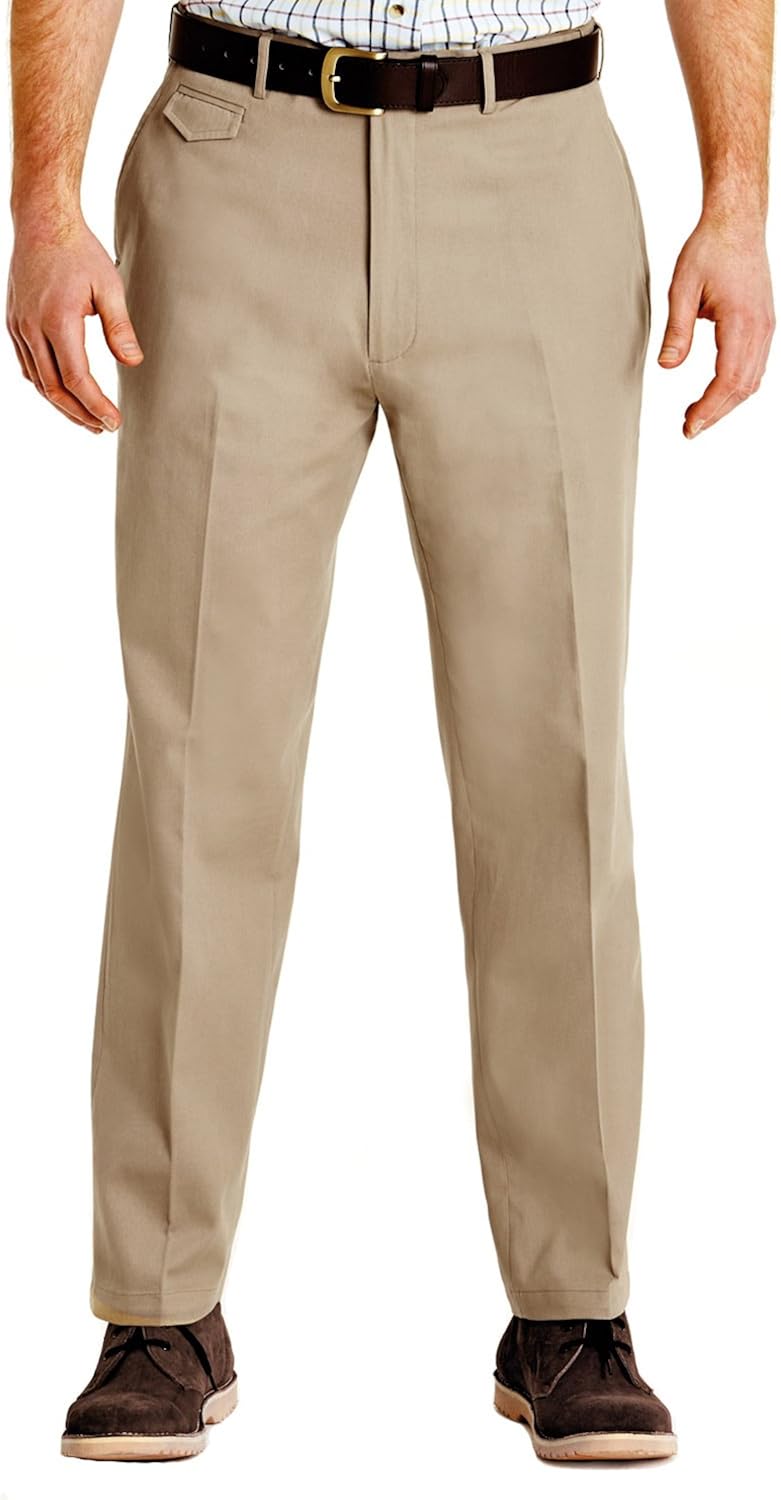 Pegasus Mens Cotton Chino Discreet Side Elasticated Stretch Waistband