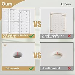 Peg board,Pegboard 32"*32",White Pegboard 4pcs and