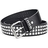 Studded Belts Women Y2K Belt Star Belts Black Girl Ladies Spike Stud Punk Waist Belt for Halloween Cosplay