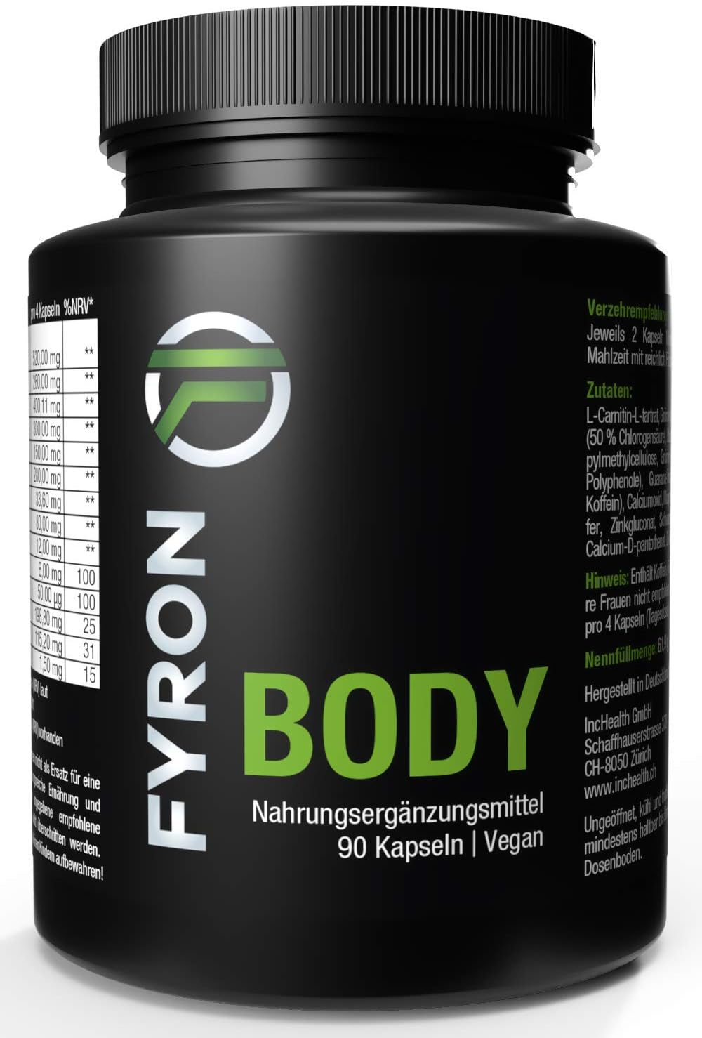 FYRON Body - Metabolism, Energy & Digestion - Vegan Without fillers