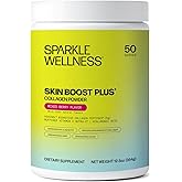 Sparkle Wellness VERISOL Bioactive Hydrolyzed Collagen Peptides | Collagen Powder with Vitamin C & Hyaluronic Acid for Hair, Skin, and Nail Health | Skin Boost Plus (Mixed Berry) [50-Serves]