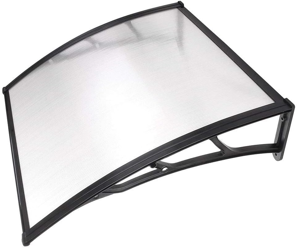 Selva 39"x39" Window Door Awning Outdoor Sun UV Rays Rain Snow Cover DIY Canopy Patio Shield Roof | Safe Easy Ready to Install | Heavy Duty Support 3lbs/sq.ft Weatherproof Rust Resistance Protection